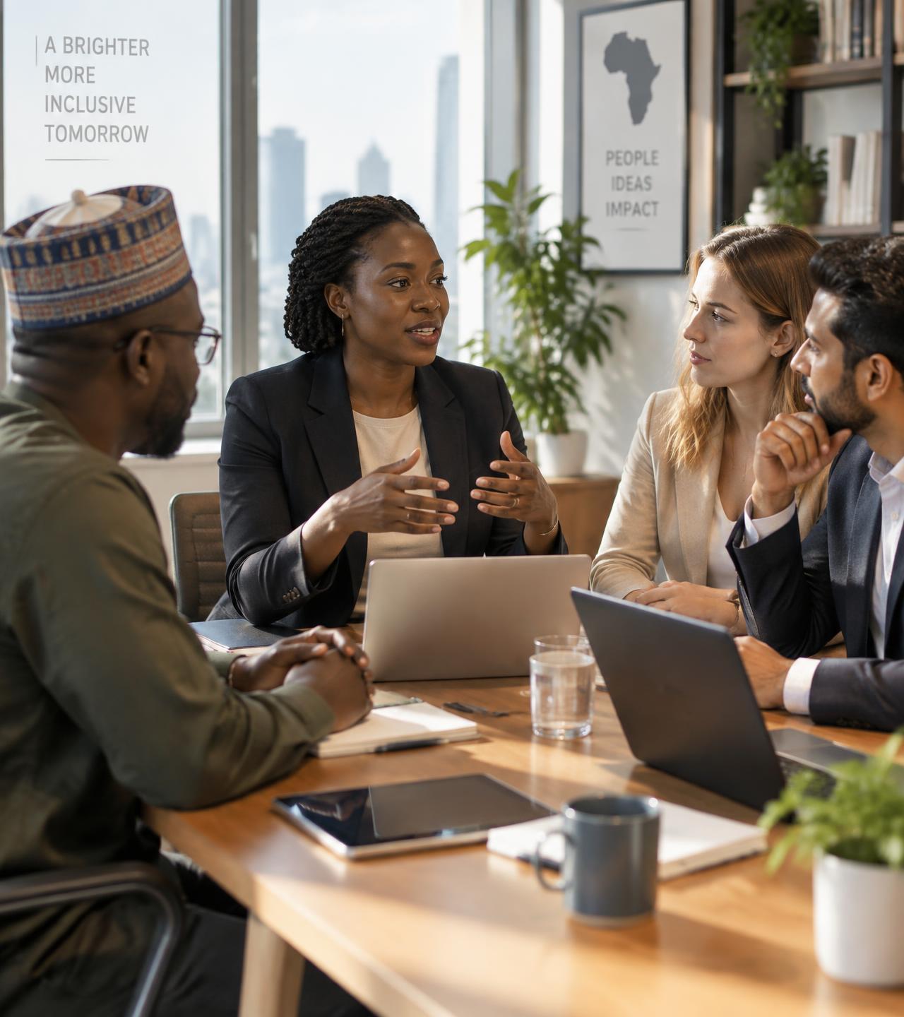 A Caasitech consultant leading a working session with a diverse business team